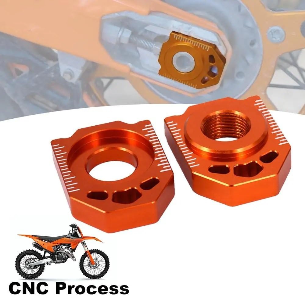 Protection De Chaîne Bloc d'essieu de réglage de chaîne arrière CNC, Convient pour SX SXF XC XCF EXC EXCF XCW XCFW 85-530 Dirt Pit Bike