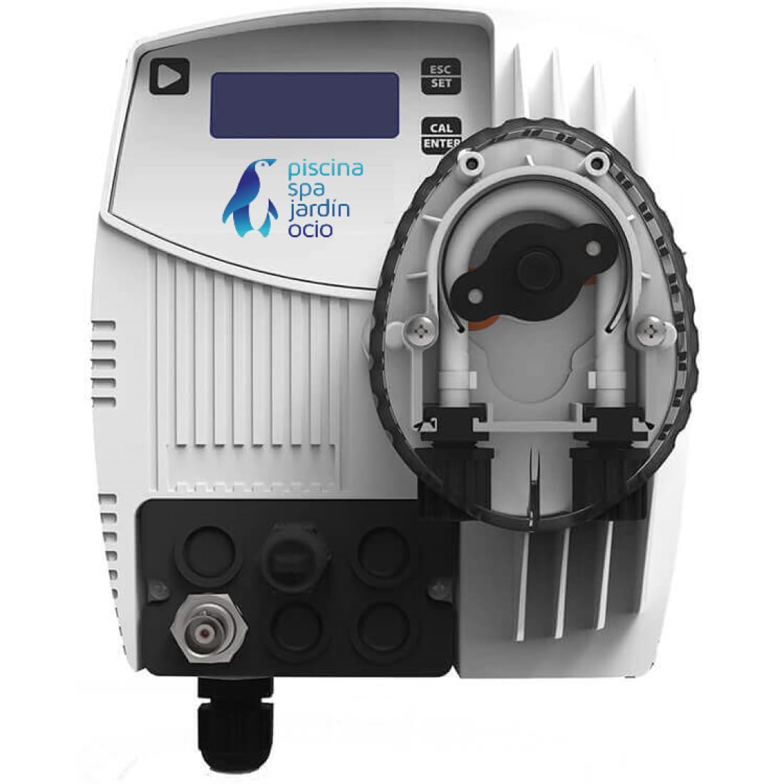 Control Basic Next pH Automático de Piscinayspa con Pantalla Digital, Sistema Compacto de Dosificación y Calibración, Protección IP65 + Sensores, ABS