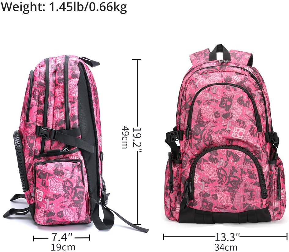Gеt Chеар Prісе GoFar Travel Backpack for Women, Pink Water Resistant College School Girls Bookbag Fashion Work Hiking Bag Daypack