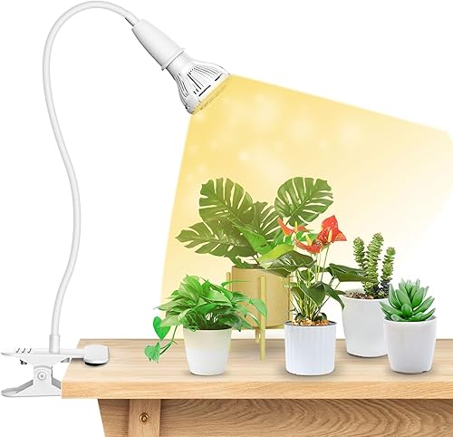 SANSI Luces LED de cultivo para plantas de interior, luz de crecimiento de cuello de cisne con clip de espectro completo de 150 W con tecnología de