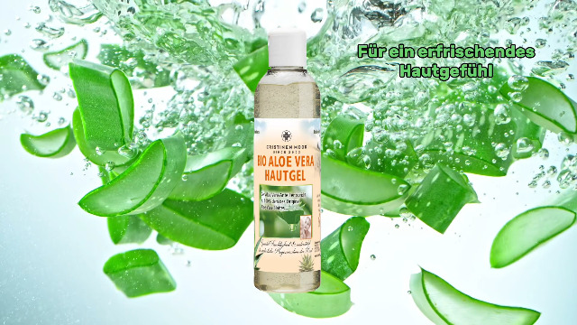 CristinenMoor Aloe Vera Gel Bio – 250 Ml, Vegan, Für After Sun, Trockene Haut & Sonnenbrand