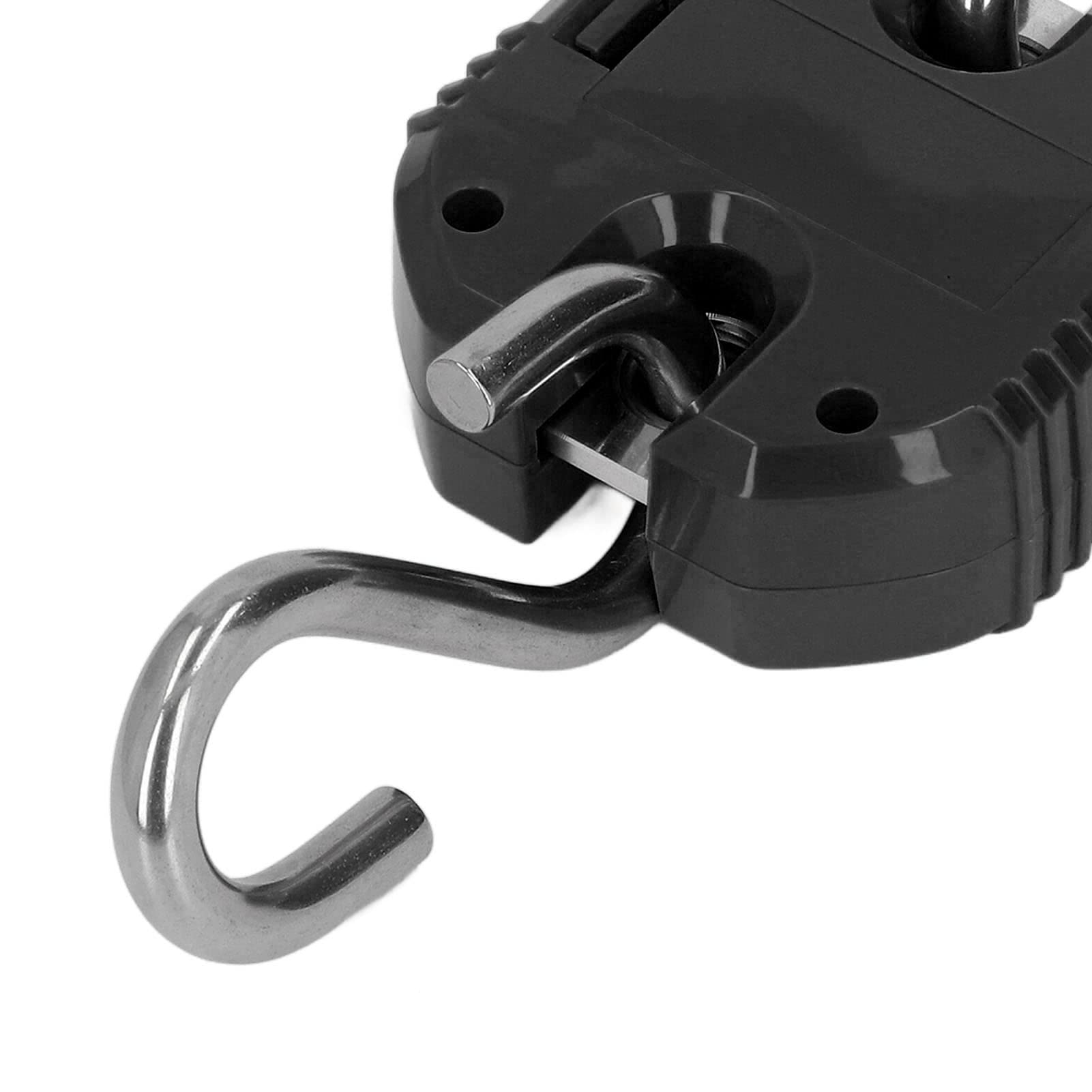 Báscula Colgante, Pantalla LCD Digital con Rango de Pesaje Dual de 0,2 a 150 Kg, Conversión Automática para Almacén, Equipaje, Pesca, Caza (Negro)