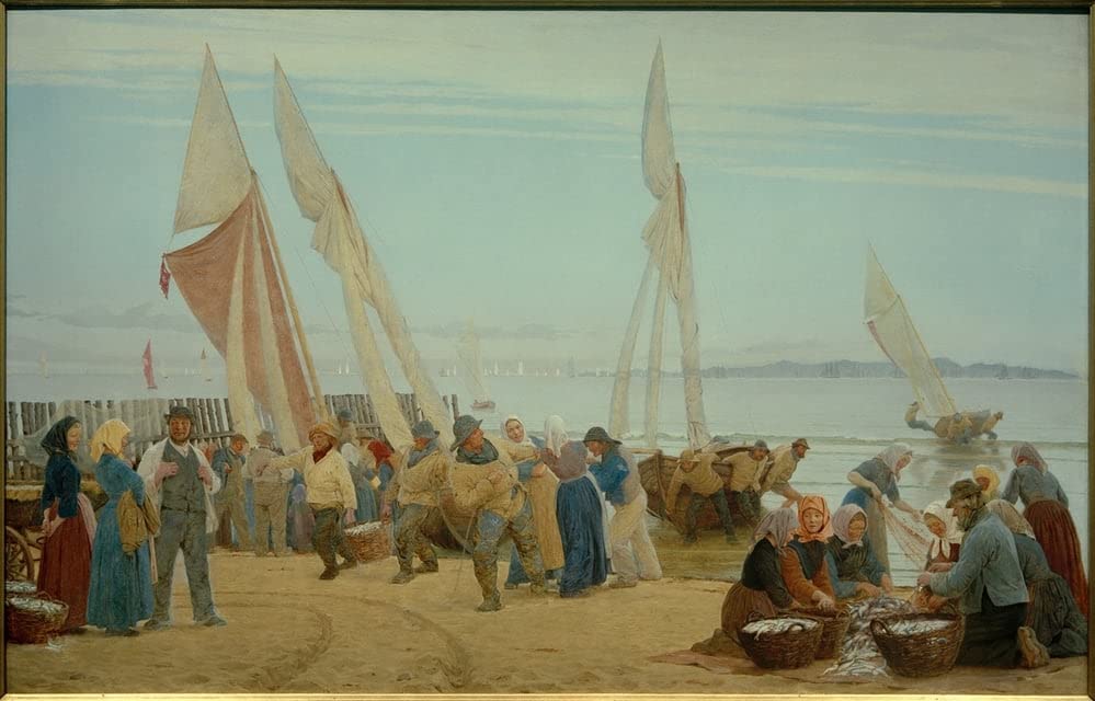 Matin à Hornbaek toile Peder Krøyer pour une décoration poétique et calme