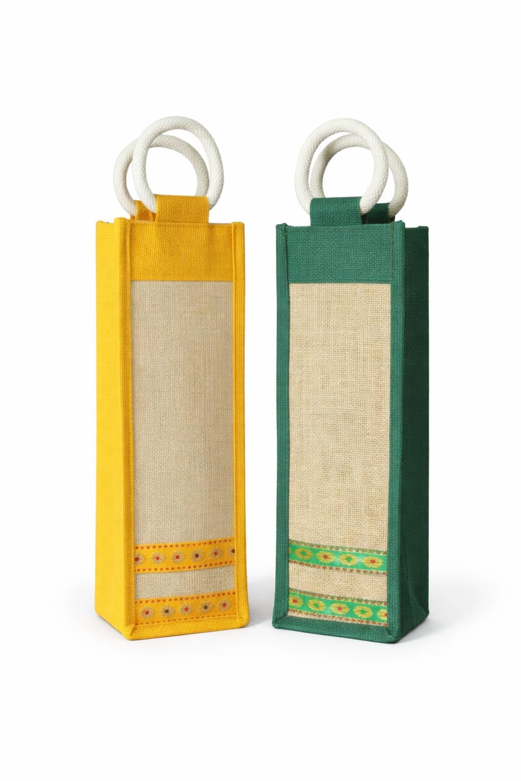 Jute Wine Bottle Carrier Bag - Stylish & Reusable -7 Jute Wine Bottle Carrier Bag - Stylish & Reusable -7