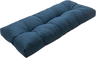 Magpie Fabrics Indoor Outdoor Bench Cushion 45"x18", Non-Slip Tufted Long Seat Pads, Patio Loveseat Cushion for Window, Garden, Swing, Settee