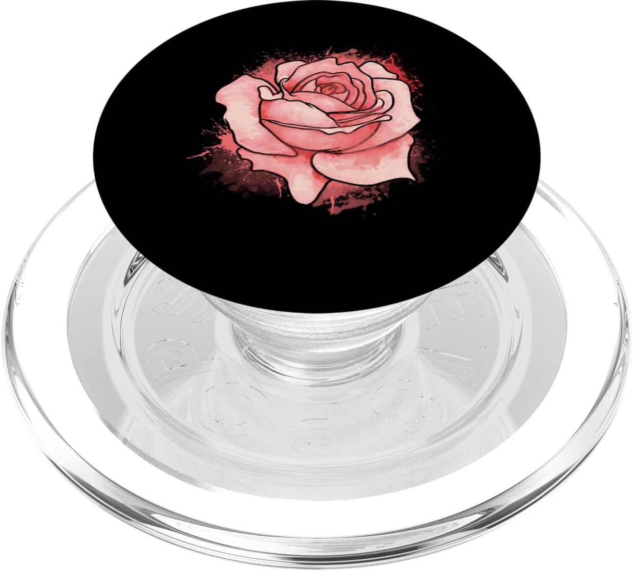 Rose Flower Gift I Pink Rose Floral PopSockets MagSafe PopGrip for iPhone
