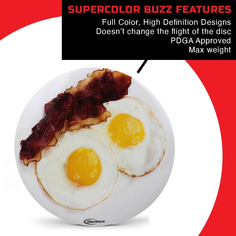 Discraft ESP Buzzz Supercolor Midrange Disc Golf Disc - Custom Design Discraft Discs - Straight Flying and Great for All Skill Levels - Free Mini Marker Included