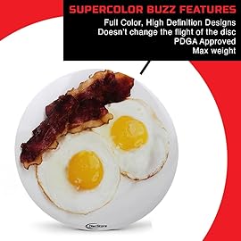 Discraft ESP Buzzz Supercolor Midrange Disc Golf Disc - Custom Design Discraft Discs - Straight Flying and Great for All Skill Levels - Free Mini Marker Included - Cinnamon Roll