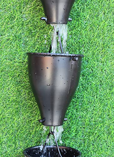 Cadena de lluvia de aluminio para terrazas exteriores y jardín moderno 7