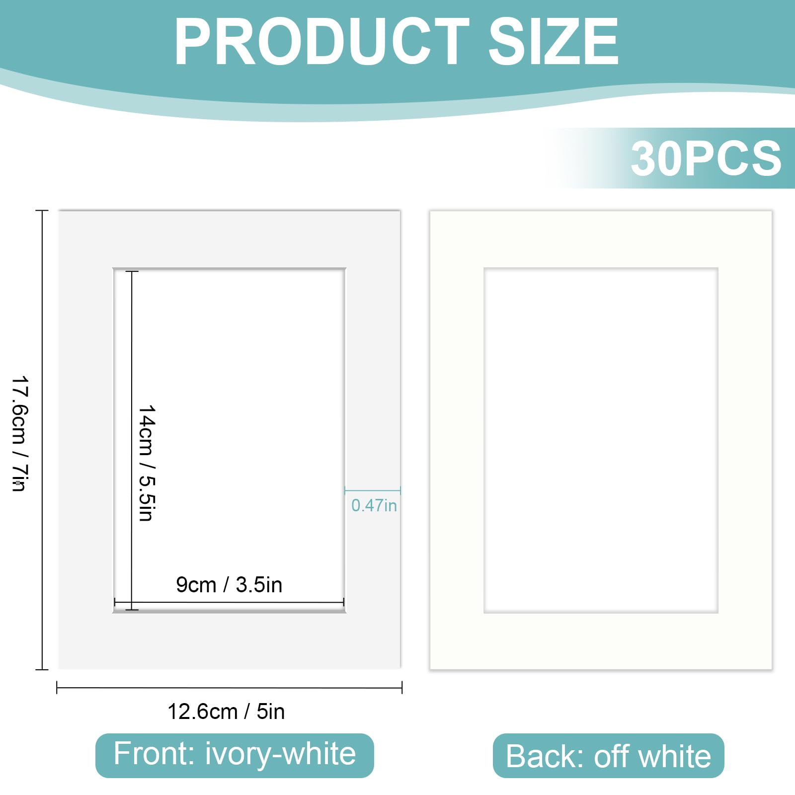 30Pcs White Picture Mounts for Frames Cut to Size Photo Mounts 7x5 Inch to Fit 6x4 Inch Size Picture Frame Mats Mount Board Card for Framing Picture Frame Mounts for Display Artwork Photos Paintings - Image 4