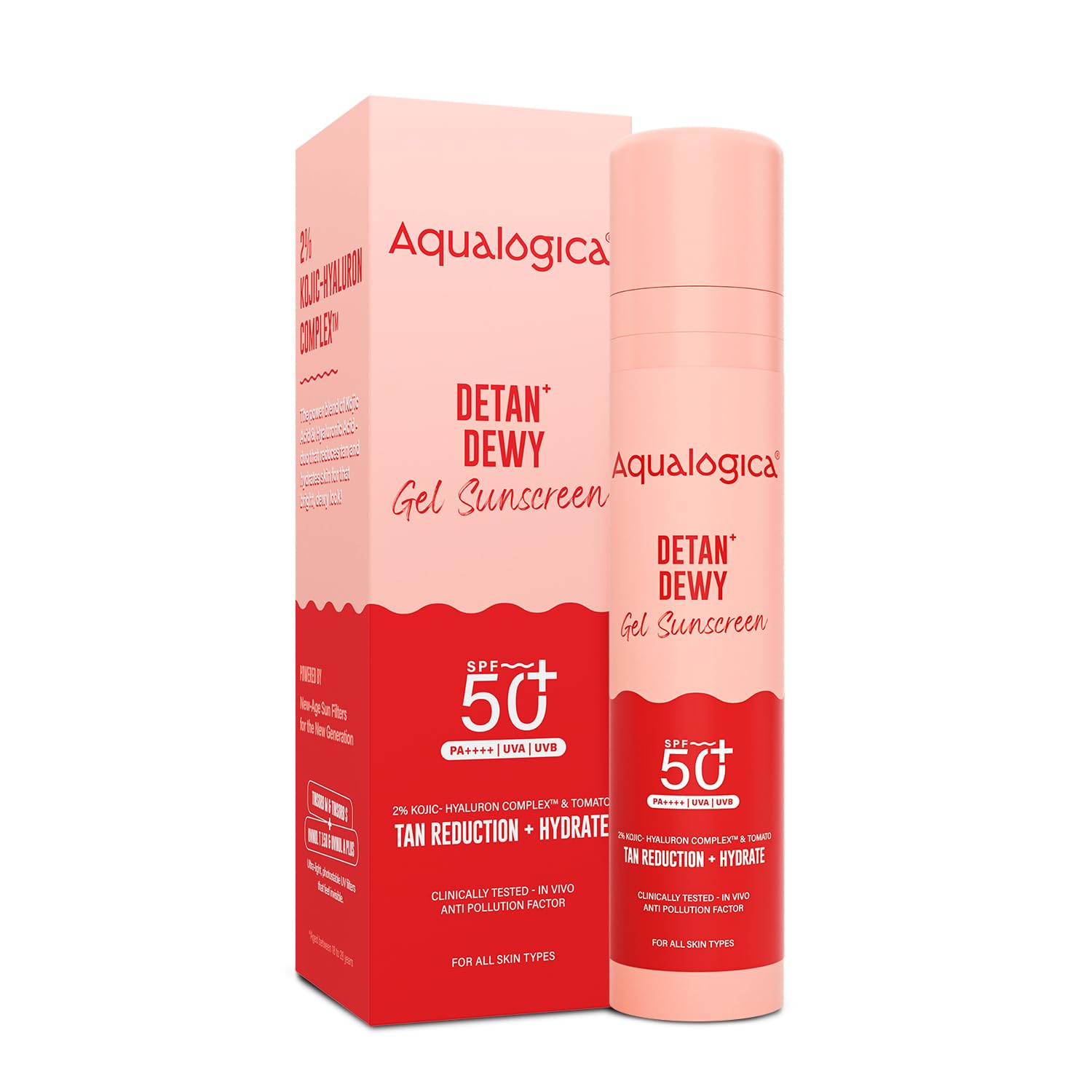 Aqualogica Detan+ Dewy Lightweight Sunscreen with SPF 50+ & PA++++ | For UVA/B & Blue Light Protection | For Normal, Sensitive & Dry Skin | Tan Removal & No White Cast | For Men & Women | 50g-image-48