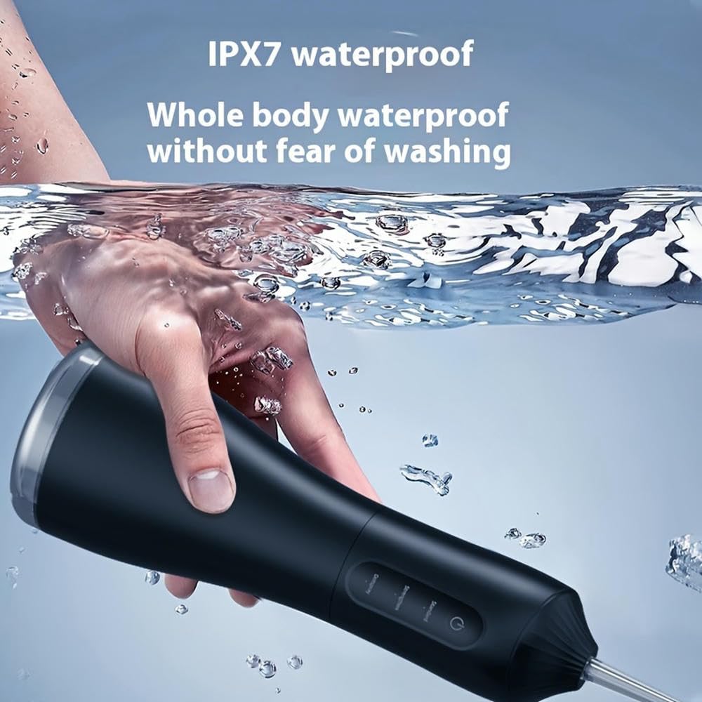 Irrigador bucal Hilo Dental y línea de Agua Fina de 0,5 mm, Recargable por USB, sin Perfume, Ideal para la Limpieza de Dientes.