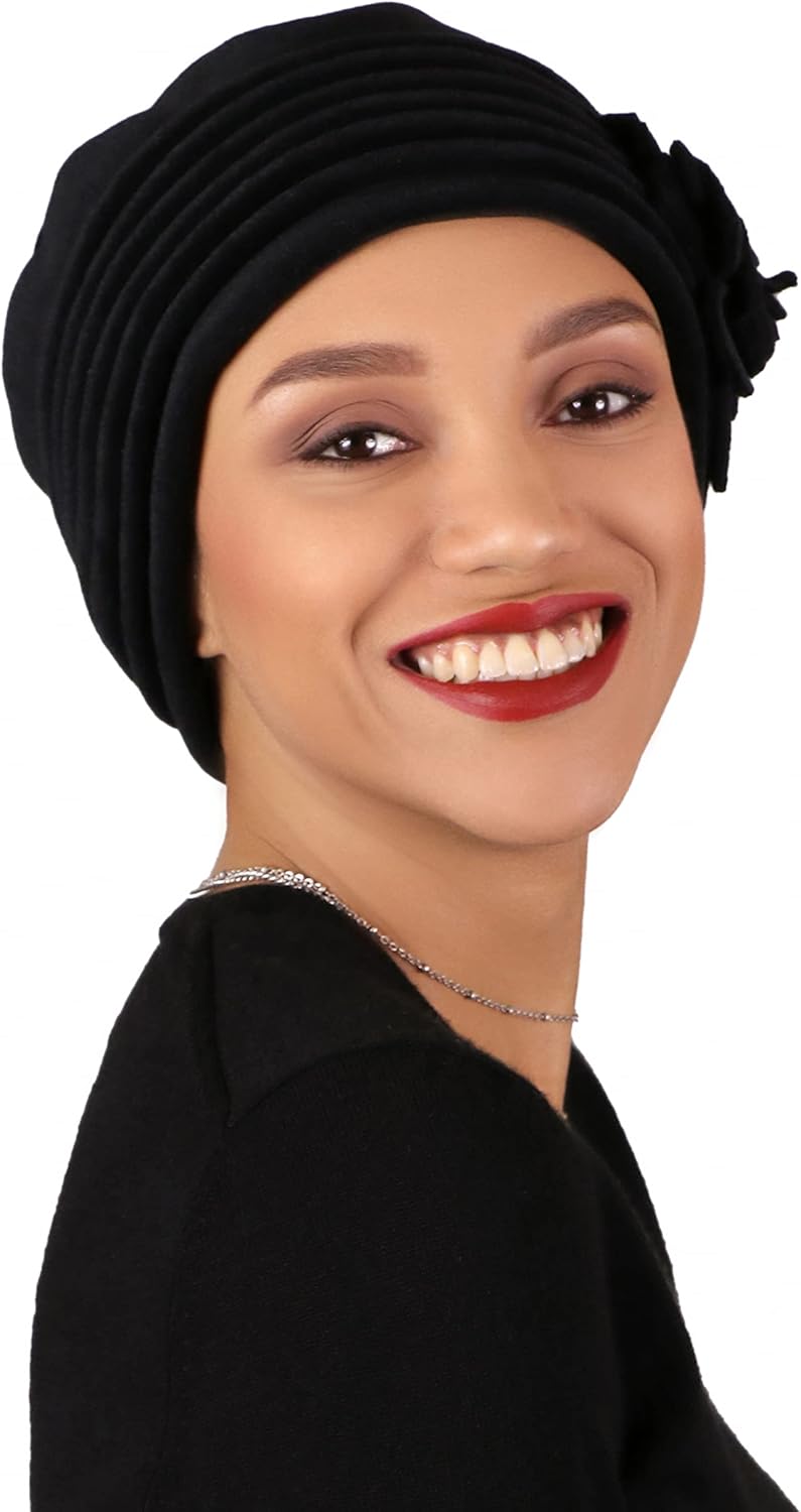 Hats Scarves & More Womens Fleece Beanie Hat Chemo Headwear Cancer Cap Ladies Head Covering Lauren - Image 3
