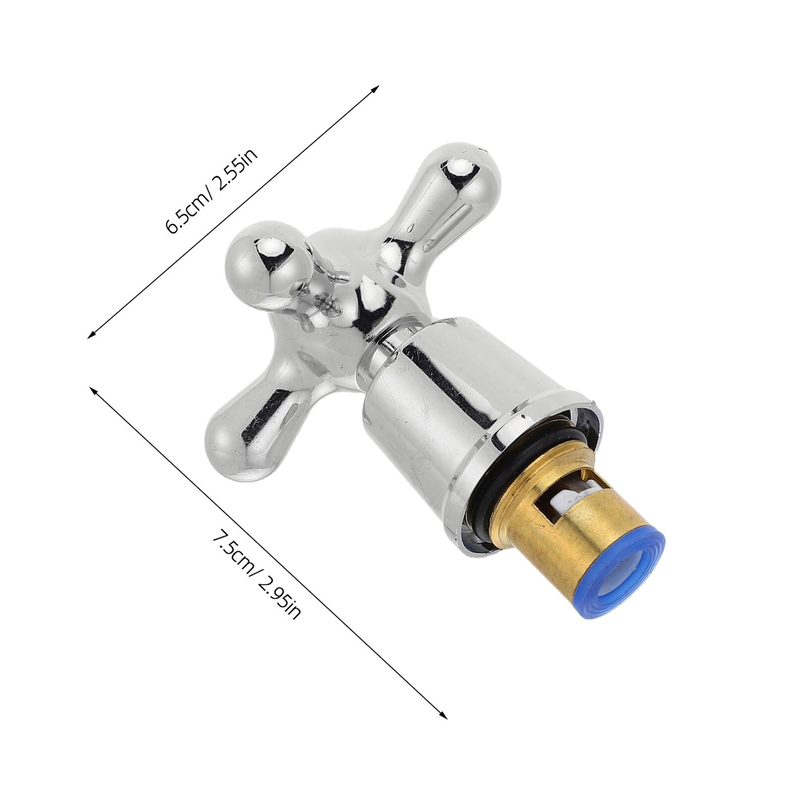 INOOMP Maniglia per Rubinetto 1/2 Pollice in Stile Vittoriano, Set Maniglie in Metallo per Sostituzione Valvola Doccia e Rubinetto Bagno