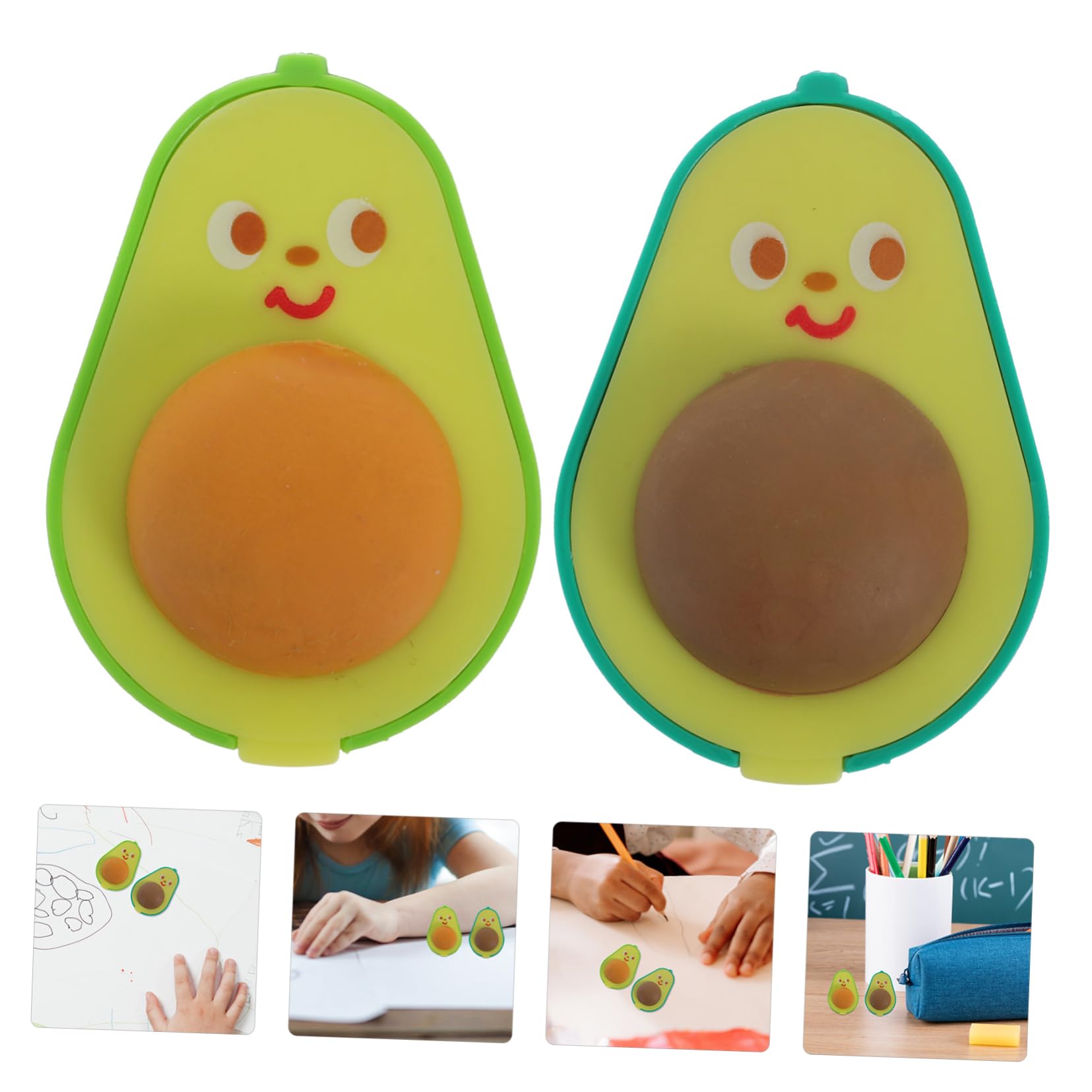 IMIKEYA 3 Sätze Avocado -bleistiftmesser Klein Karikatur Bleistifte Kind Farbig Werkzeug Cartoon Bleistiftspitzer Anspitzer Studenten Bleistiftschärfer Eisen 6 Stück * 3