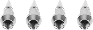 4Pcs Aluminum Alloy Spike Wheel Tire Valve Stem Car Truck Air Dust Caps Covers Silver Spike Valve stem caps Wheel Spikes Valve stem caps Spikes Spike Valve stem caps Chrome