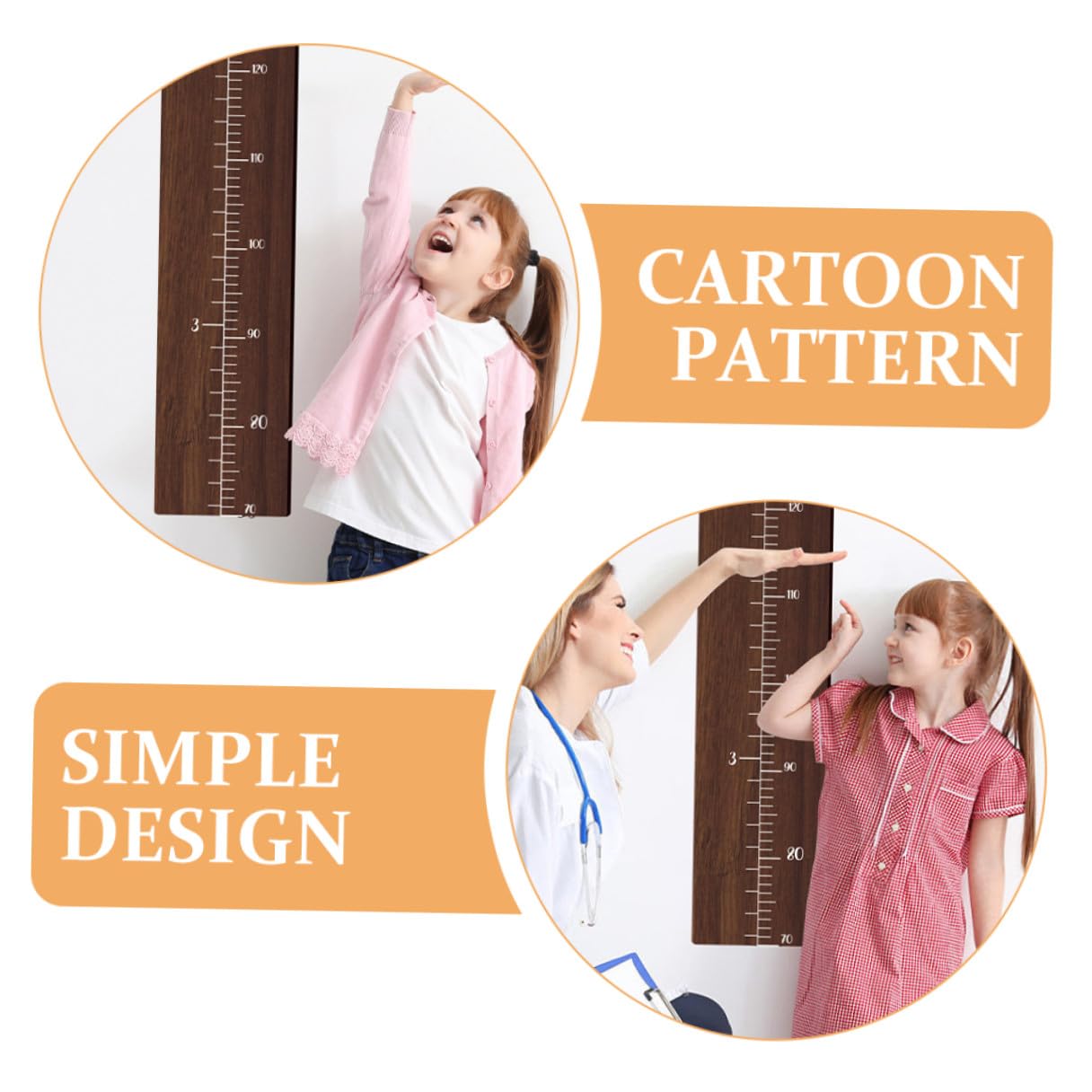 Gatuida Tabla de Crecimiento Infantil Adorable y Funcional Diseño de Jirafa de Madera Decoración de Pared para Medir Altura para Habitación de Niños
