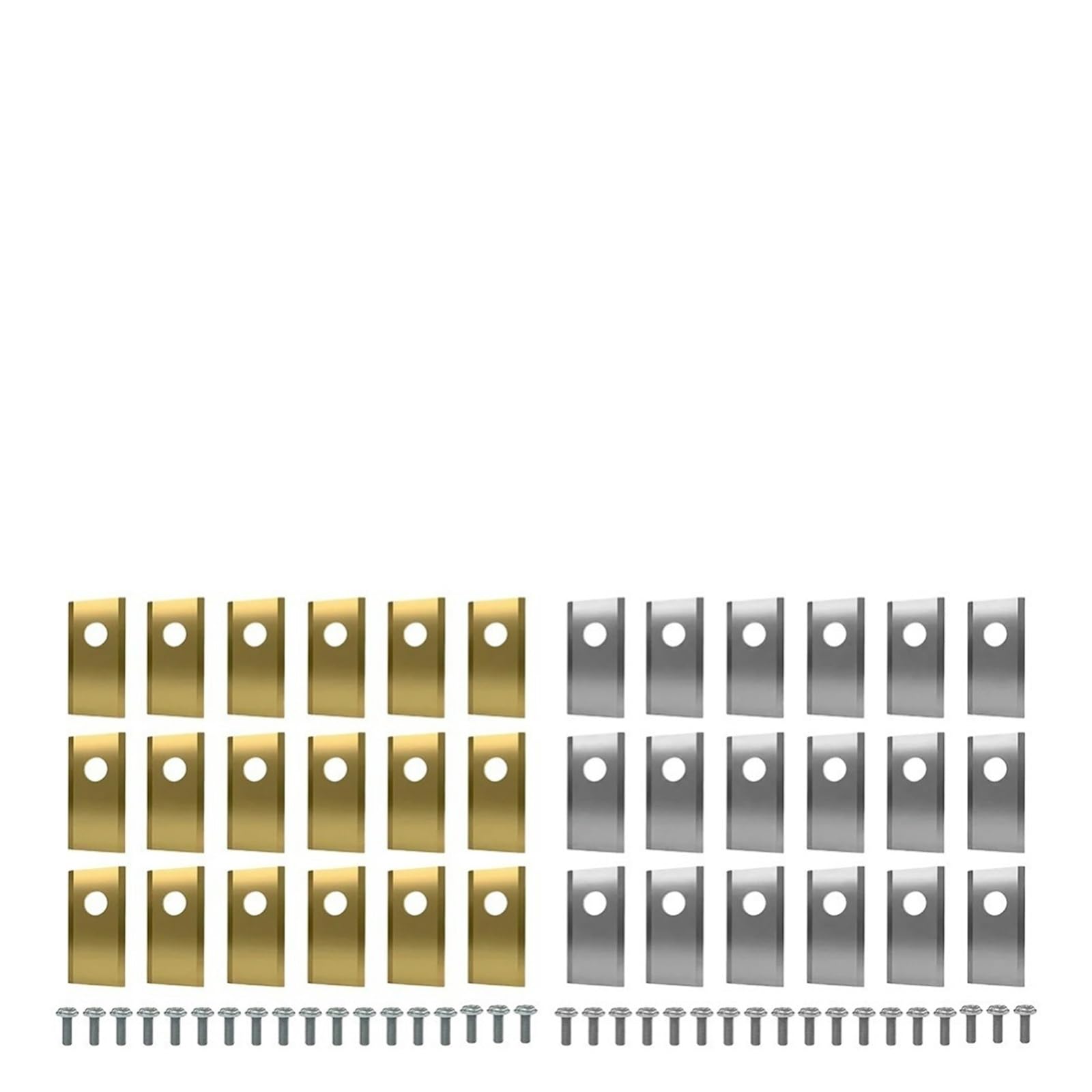 Cuchillas for Cortacésped, Juego De Cuchillas De Corte De 18 Uds., Repuesto De Cortacésped Robótico De Un Solo Orificio, Compatible Con Worx Landroid | 54PCS Silver