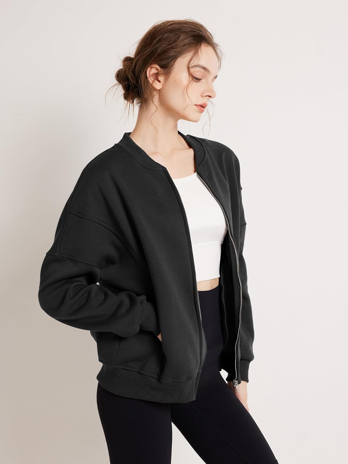 GEMLON Sweatshirt for Women Crewneck Long Sleeve Loose Fleece Sweatshirts Jackets 2026 Fall Fashion Outfits with Pockets - Image 5