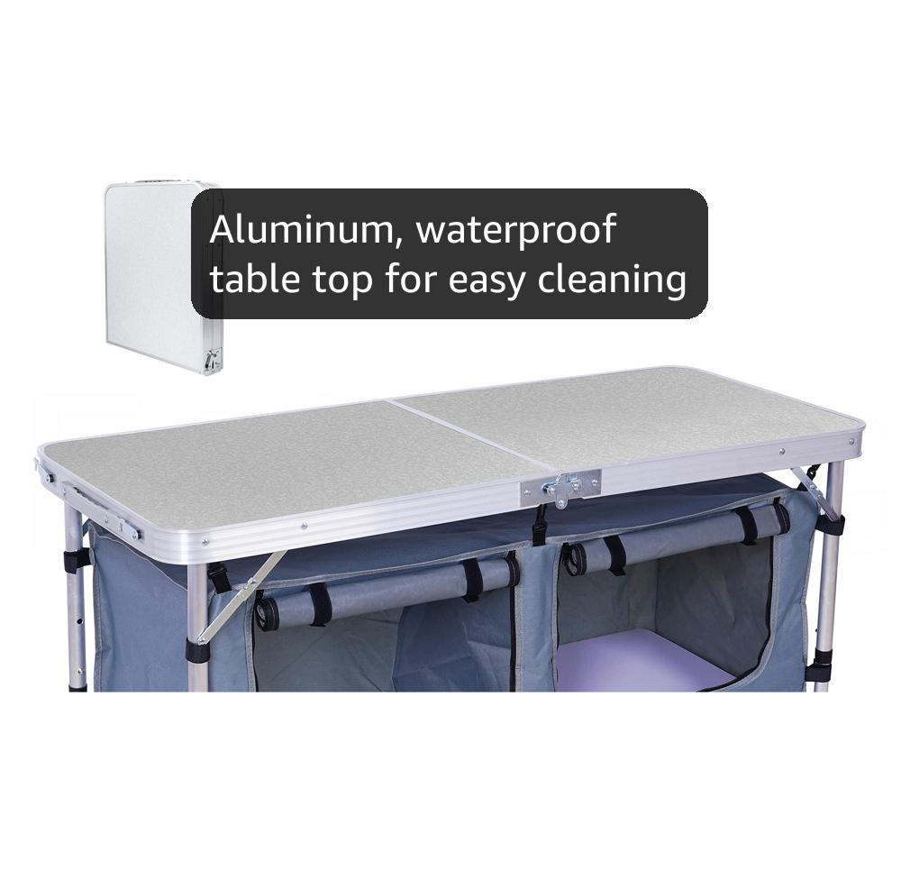 Amazon.com: Nice C Camping Table, Folding Table Height Adjustable
