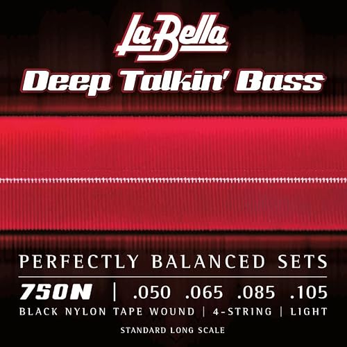 La Bella 750N Black Nylon Tape, Light 50-105