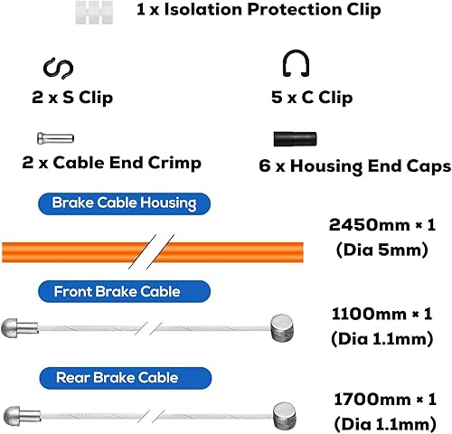 Miniatura 4 de corki Kit de carcasa de cable de freno de bicicleta
