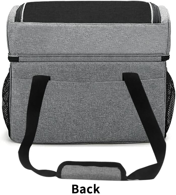 Yosoo Portable Bowling Bag With Padded Ball Holder For Double Ball And Pair Of Bowling Shoes Up To Mens 16 Grey