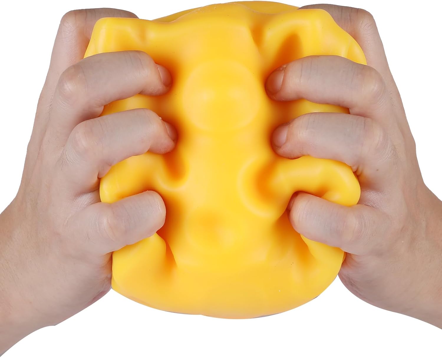 Squishy Fidget Toy Giant Slow Rising Cheese Squeezable Stress Relief Sensory Toys for Kids & Adults, Kawaii Cute Party Favors, [4 Inch Yellow 1 Pack]
