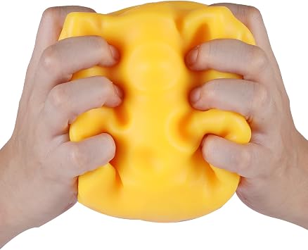 Squishy Fidget Toy Giant Slow Rising Cheese Squeezable Stress Relief Sensory Toys for Kids & Adults, Kawaii Cute Party Favors, [4 Inch Yellow 1 Pack]