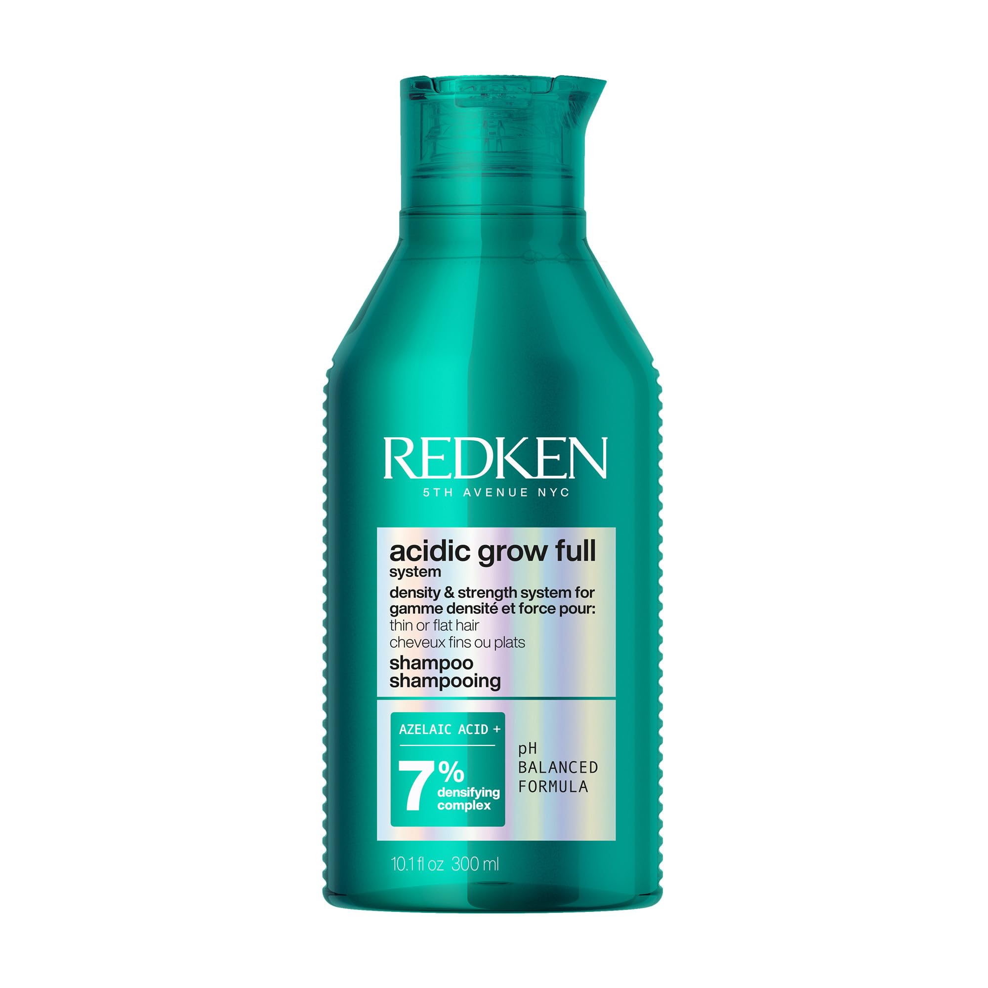 Redken, Shampoo Densificante per Capelli dall'Aspetto più Pieno e più Spesso, Con Acido Azelaico e Complesso Densificante, Shampoo Volumizzante, Acidic Grow Full System, 300 ml