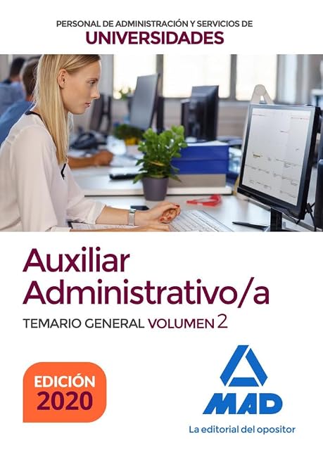 Portada de Auxiliar Administrativo de Universidades. Temario General Volumen 2