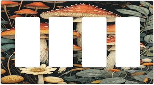 Miniatura 109 de Cubiertas Decorativas de Arte para Interruptores de Luz, Hojas de Otoño, Placa de Pared de Palanca Individual, Cubierta Decorativa de Interruptor,