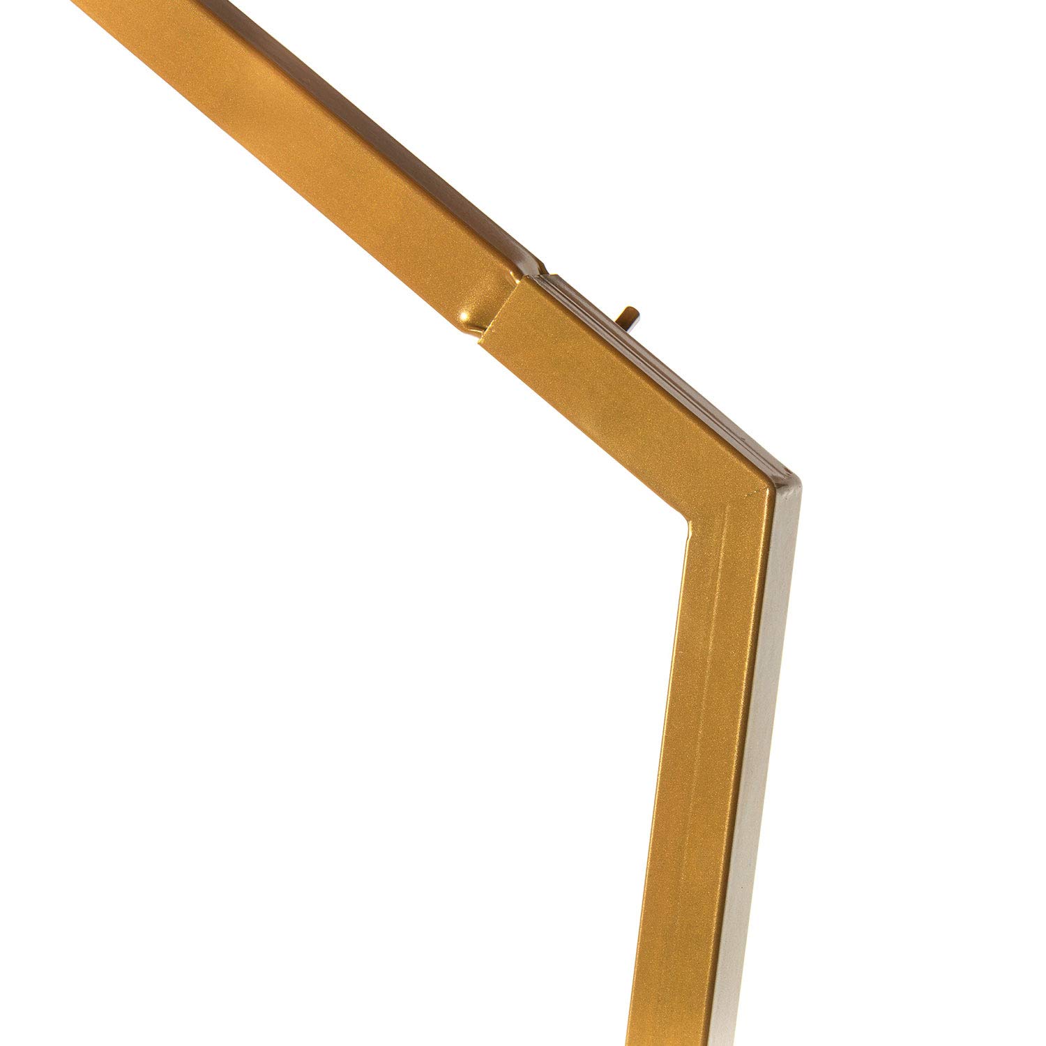 Arche Hexagonale en Acier pour Cérémonie de Mariage - H 220 cm x L 240 cm (Dorée)