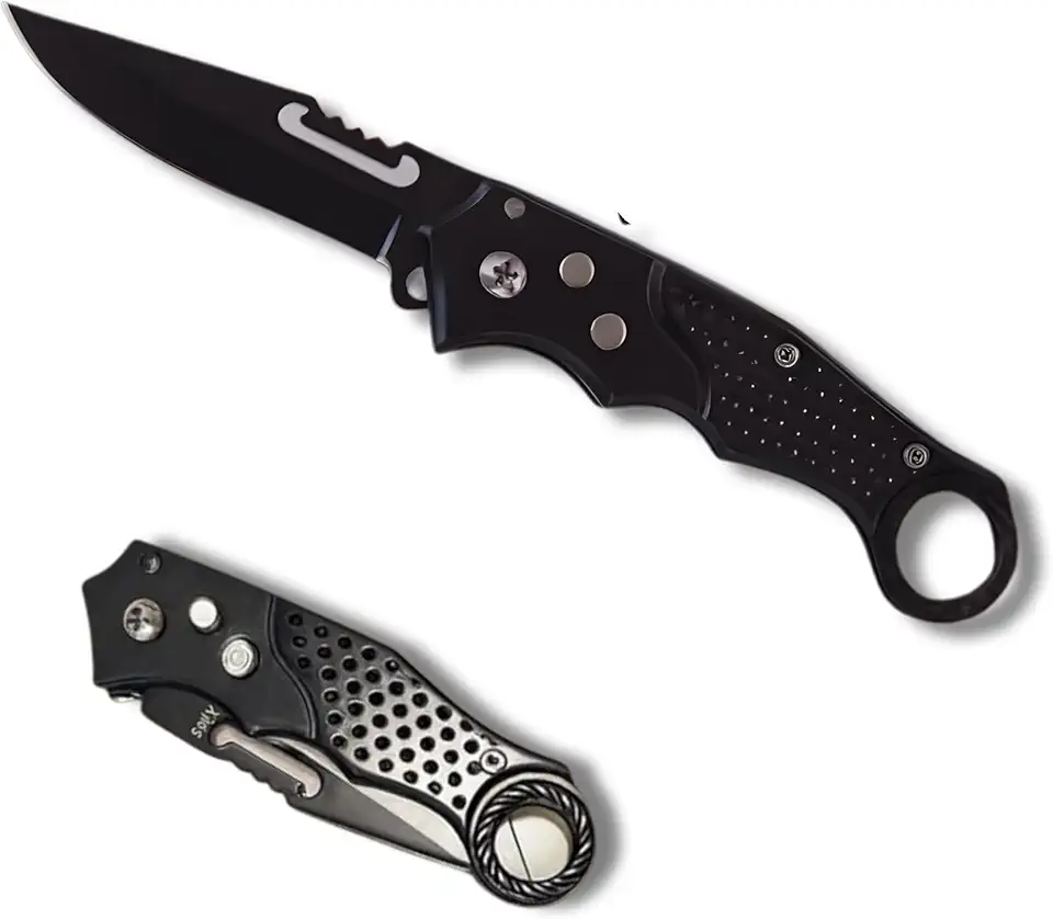 Canivete Dobrável 16 cm com Trava de Segurança – Compacto, Resistente e Ideal para Camping, Trilhas e Pescas