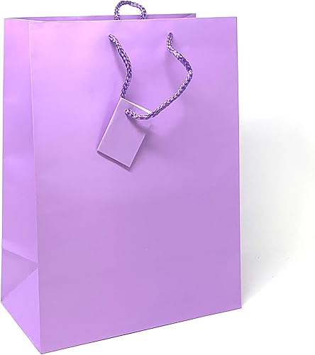 Miniatura 9 de Allgala Paquete de 12 bolsas de regalo de papel de color sólido de primera calidad (17 pulgadas XL-rojo-GP50053)