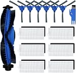 SONGRUI Pièces de rechange pour eufy robovac 11S, 12, 15T, 15C, 25C, 30, 30C, 35C Nettoyeur à vide robotisé de tapis minces Filtre Hepa préfiltre brosse à rouleaux Spin Brosses latérales Attache (avec pré-filtre)