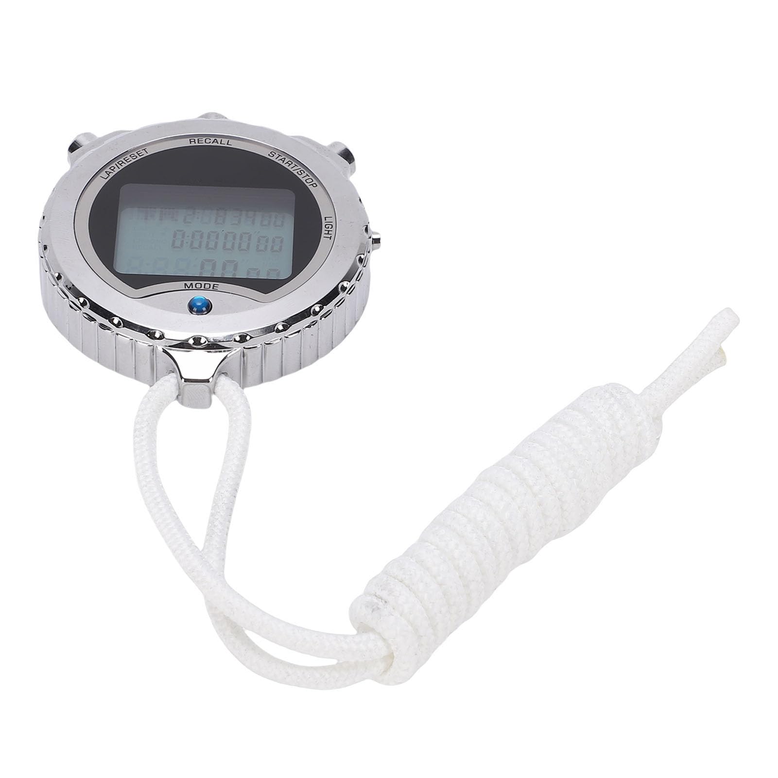 Cronometro Timer Lega Resistente all'Acqua Ampio Display 100 Giri Memoria Sport Digitale Timer con Orologio Sveglia Calendario Luminoso per Allenatori