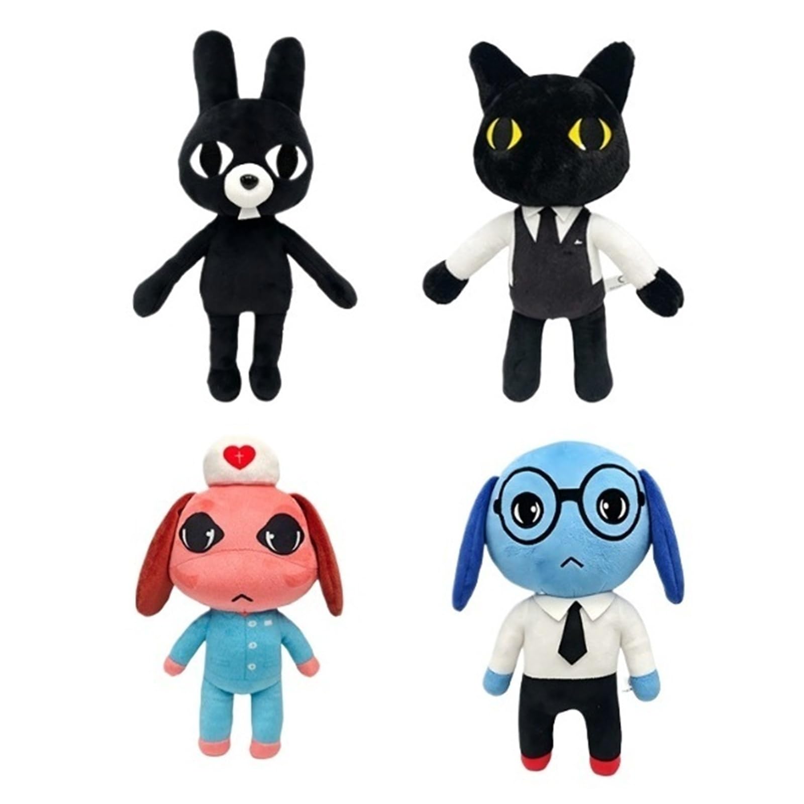 KUKUShining Animal Hospital Plush, Soft Game Inspired Toy Collectible Stuffed Figure(4PCS)