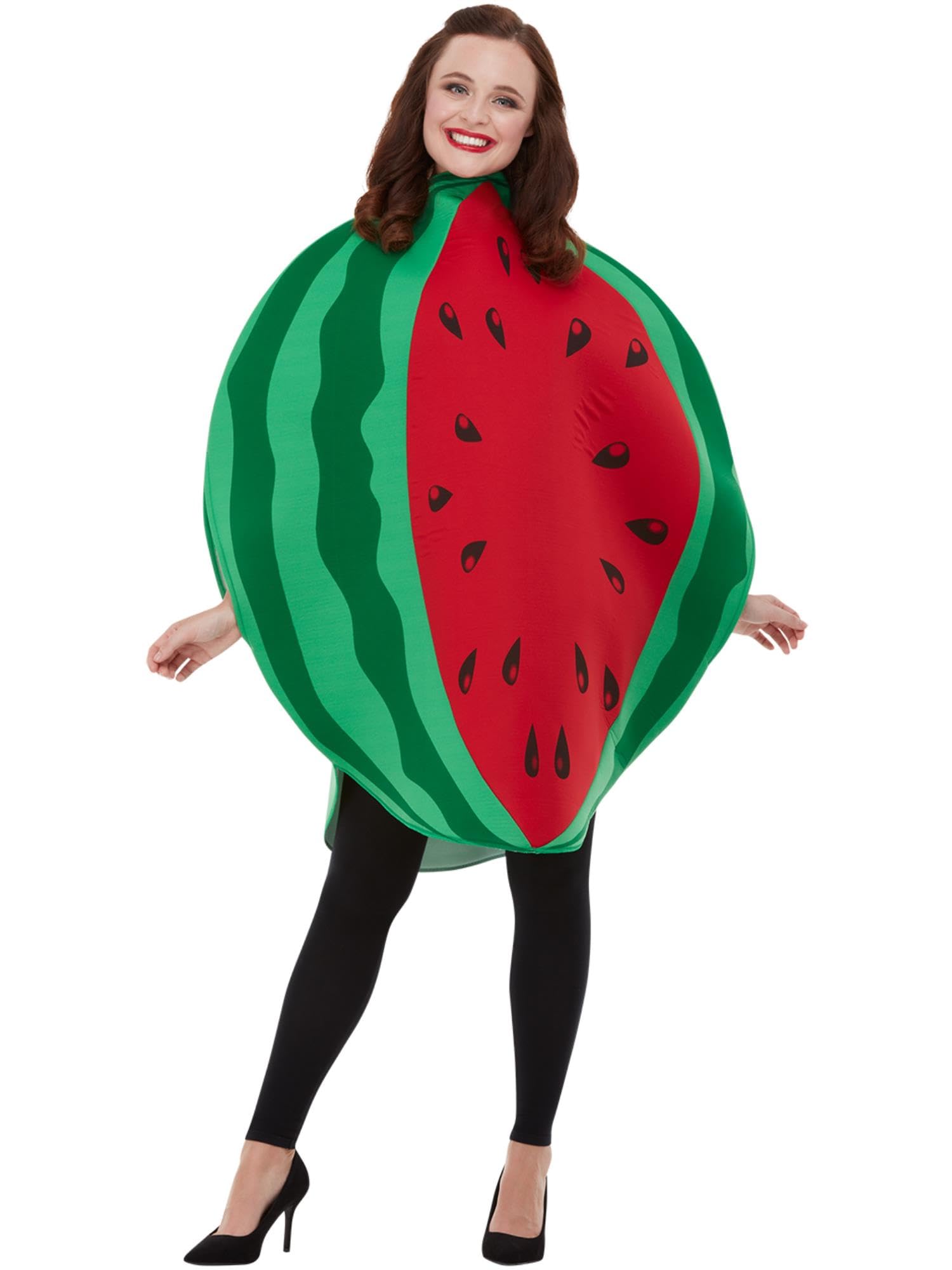 Smiffys Watermelon Costume, Red & Green with Tabard, Funny Fancy Dress, Food/Drink Dress Up Costumes
