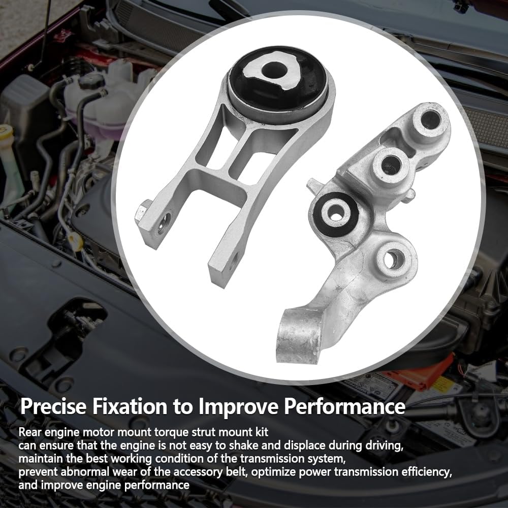 Rear Engine Motor Mount Torque Strut Mount Kit Compatible with Pacifica 3.6L 2017-2023 Replaces 68224744AB 68224744AC 68485537AA-Shock Absorption Buffer