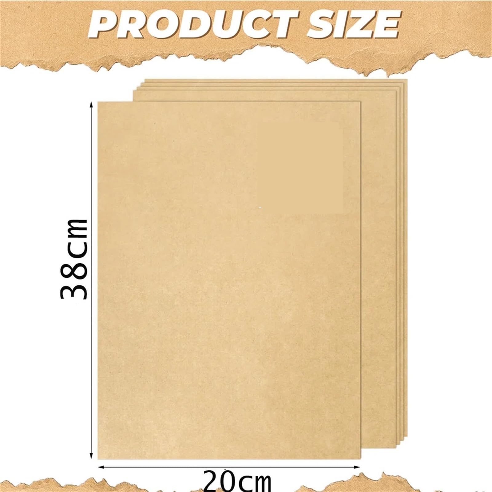 Papier Kraft Papier Kraft Papier à Lettre Brun Vintage Papier à Lettre Manuscrit Papier Kraft Imprimé(50x40cm 20pcs)