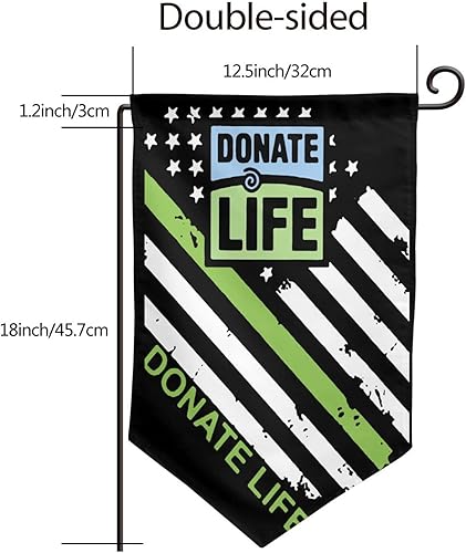 Miniatura 4 de Donate Life - Bandera estadounidense para exteriores, bandera de casa, bandera de jardín, bandera de patio, bandera de esquina afilada
