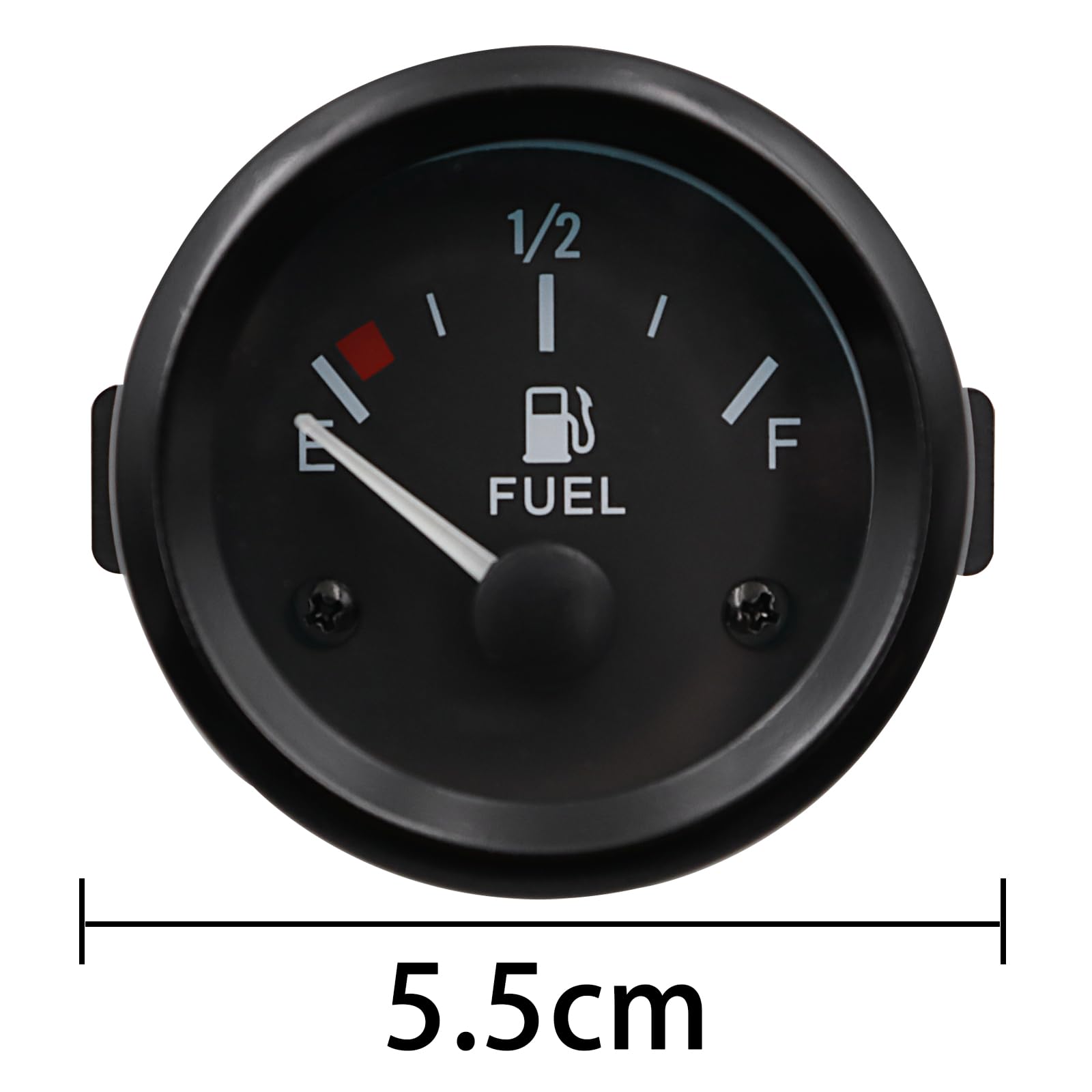 POFET Indicatore Livello Carburante, Puntatore 12V E-1/2-F Indicatore Universale del Serbatoio del Carburante Sensori di Livello dell'Olio con Retroilluminazione a LED per Auto, Motociclette