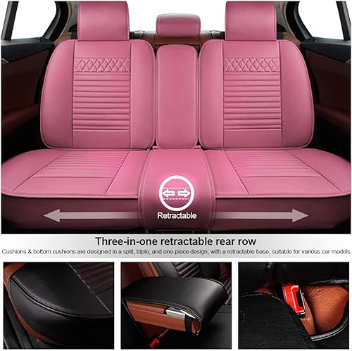 Miniatura 3 de Juego completo de fundas de asiento de automóvil compatibles con Suzuki Grand Vitara 2000-2013, piel sintética, respaldo alto, delantero y trasero,