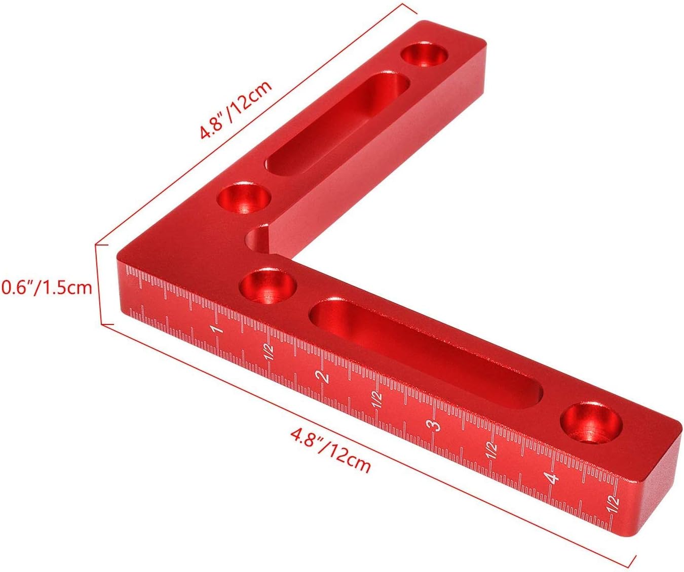 Review Discount 90 Degree Positioning Squares Aluminum Alloy 4.7 x 4.7(12x12cm) Right Angle Clamps Woodworking Carpenter Tool Corner Clamping Square for Picture Frame Box Cabinets Drawers (New style)