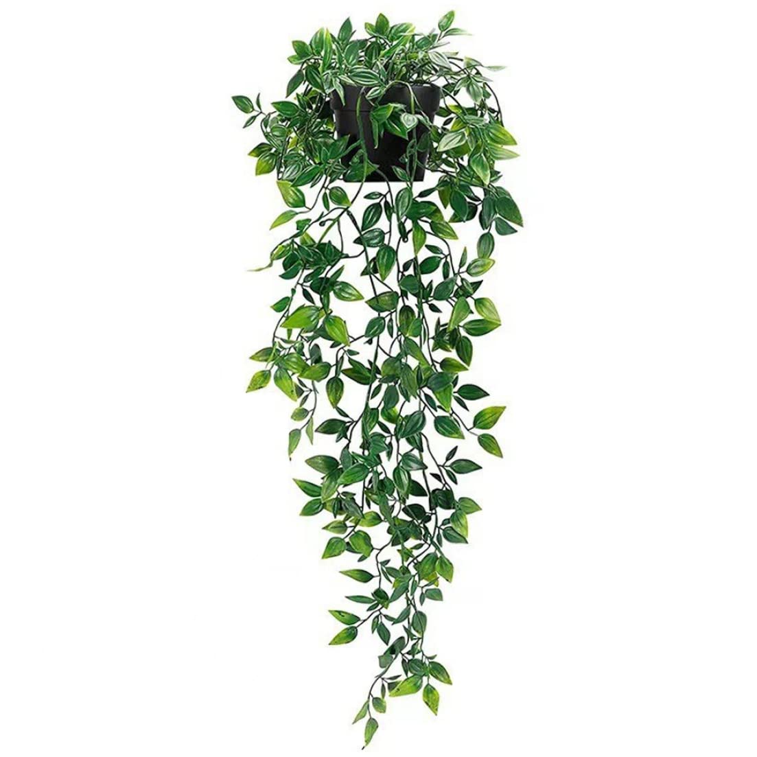 CAKEEYUM Artificial Hanging Plants Indoor Outdoor in Pot Potted Plants Plastic Faux Plant for Wall Decor Mandala 65CM gardening