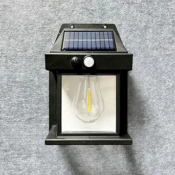 BOXZEO Solar Light Outdoor, Emergancy Outdoor Solar Tungsten Bulb Light Motion Sensor Waterproof Solar Light Outdoor Sensor Solar Wall Light Flood Light Outdoor Lamp (Single)