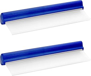 Car Squeegee, 2 Pack 12 Inch Flexible Water Scraper Tool for Car or Home, Silicone Squeegee for Washing and Wiping Glass, Mirrors, Shower Doors, Blue