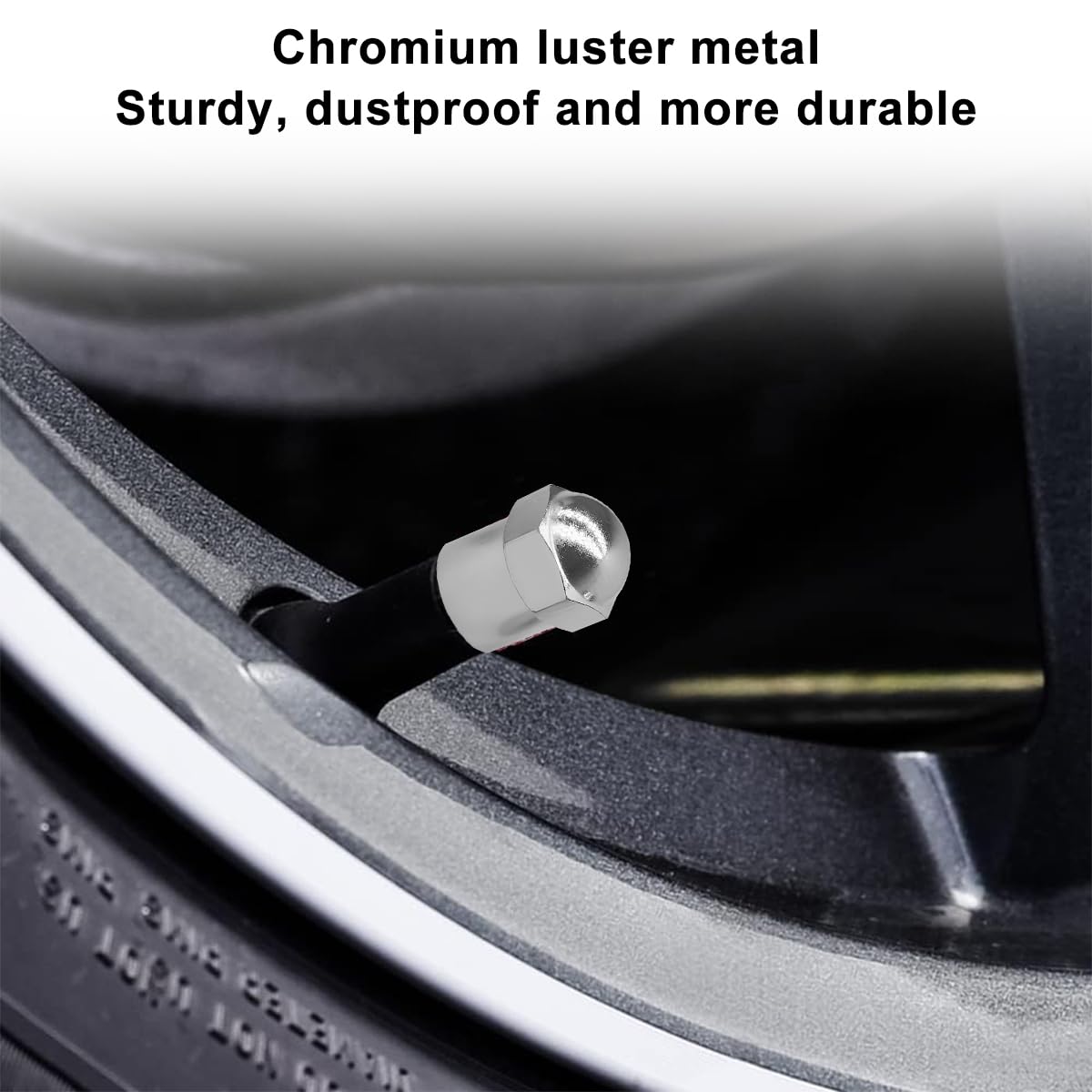 Car Tire Valve Stem Cap 8PCS Dust Proof Hexagonb Auto Wheel Tirm Tyre Cover with Rubber O Ring — view 4