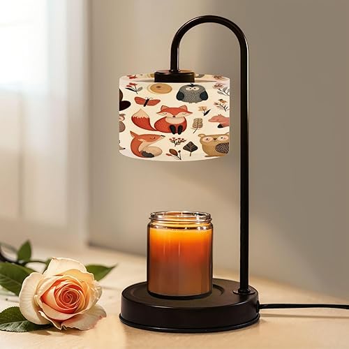 Miniatura 13 de Lámpara calentadora de velas con temporizador y atenuador, retro de los años 70, naranja, marrón, rosa, beige, 60s y 70, estilo retro, calentador de